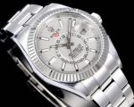 AR Factory Rolex Sky-dweller 42*14.5mm 316L Steel Oyster Stainless Bracelet 9002 Movement White Face Watch